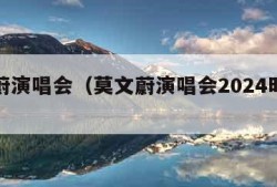 莫文蔚演唱会（莫文蔚演唱会2024时间表）