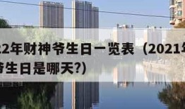 2022年财神爷生日一览表（2021年财神爷生日是哪天?）