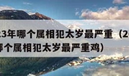 2023年哪个属相犯太岁最严重（2023年哪个属相犯太岁最严重鸡）