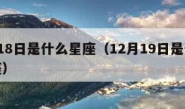 1月18日是什么星座（12月19日是什么星座）