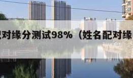 姓名配对缘分测试98%（姓名配对缘分测试爱情）