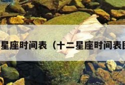 十二星座时间表（十二星座时间表图片）