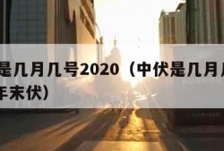 中伏是几月几号2020（中伏是几月几号2023年末伏）