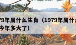 1979年属什么生肖（1979年属什么生肖 今年多大了）