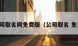 公司取名网免费版（公司取名 免费）