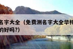 免费测名字大全（免费测名字大全华梓姚这个名字叫的好吗?）