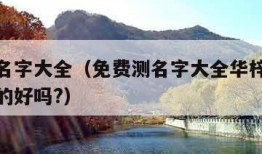 免费测名字大全（免费测名字大全华梓姚这个名字叫的好吗?）