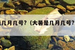 大暑是几月几号?（大暑是几月几号?沐丽花）