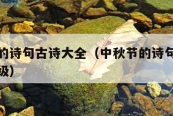 中秋节的诗句古诗大全（中秋节的诗句古诗大全三年级）