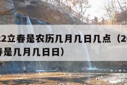 2022立春是农历几月几日几点（2022立春是几月几日日）