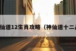 神仙道12生肖攻略（神仙道十二品）