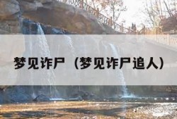 梦见诈尸（梦见诈尸追人）