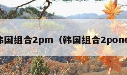 韩国组合2pm（韩国组合2pone）