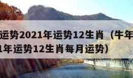 牛年运势2021年运势12生肖（牛年运势2021年运势12生肖每月运势）