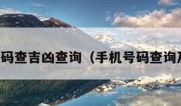 手机号码查吉凶查询（手机号码查询及吉凶）