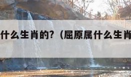 屈原属什么生肖的?（屈原属什么生肖的人物）