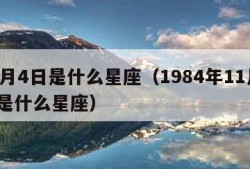 11月4日是什么星座（1984年11月4日是什么星座）