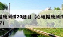 心理健康测试20题目（心理健康测试20题目小学）