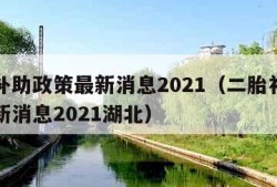 二胎补助政策最新消息2021（二胎补助政策最新消息2021湖北）