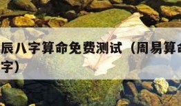 周易生辰八字算命免费测试（周易算命免费 生辰八字）