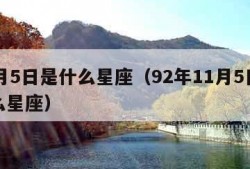 11月5日是什么星座（92年11月5日是什么星座）