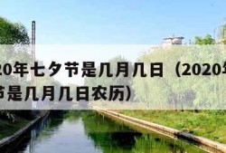 2020年七夕节是几月几日（2020年七夕节是几月几日农历）