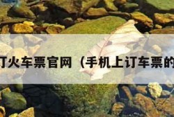 电话订火车票官网（手机上订车票的软件）