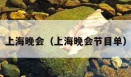 上海晚会（上海晚会节目单）