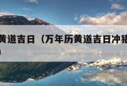 万年历黄道吉日（万年历黄道吉日冲猪煞东什么意思）