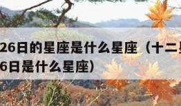 11月26日的星座是什么星座（十二星座11月26日是什么星座）