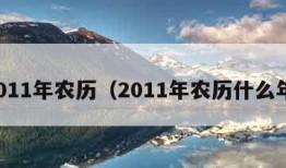 2011年农历（2011年农历什么年）