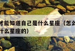 怎么样才能知道自己是什么星座（怎么样知道自己是什么星座的）