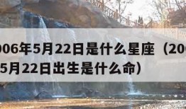 2006年5月22日是什么星座（2006年5月22日出生是什么命）