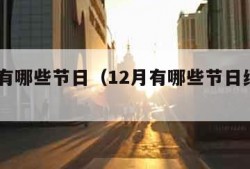 12月有哪些节日（12月有哪些节日纪念日）