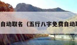 免费自动取名（五行八字免费自动取名）