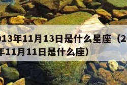 2013年11月13日是什么星座（2013年11月11日是什么座）