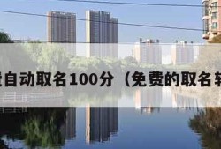 免费自动取名100分（免费的取名软件）