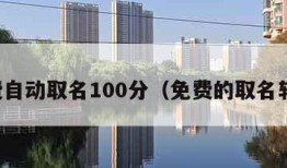 免费自动取名100分（免费的取名软件）