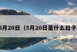 5月20日（5月20日是什么日子）