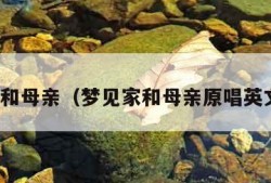 梦见家和母亲（梦见家和母亲原唱英文歌词）