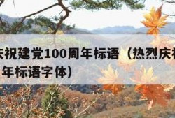 热烈庆祝建党100周年标语（热烈庆祝建党100周年标语字体）