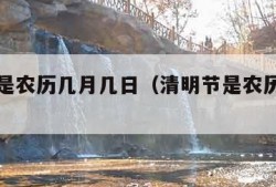 清明节是农历几月几日（清明节是农历几月几日?）