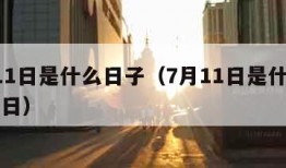 7月11日是什么日子（7月11日是什么日子节日）