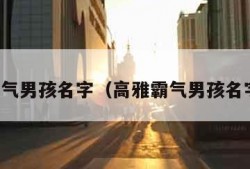 高雅霸气男孩名字（高雅霸气男孩名字姓陈）