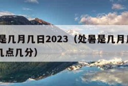 处暑是几月几日2023（处暑是几月几日2023几点几分）