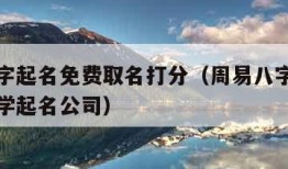 周易八字起名免费取名打分（周易八字起名网权威国学起名公司）