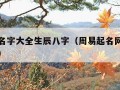 易经取名字大全生辰八字（周易起名网唯一官网免费）