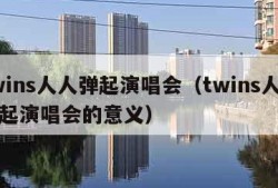 twins人人弹起演唱会（twins人人弹起演唱会的意义）