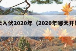 哪天入伏2020年（2020年哪天开始入伏）