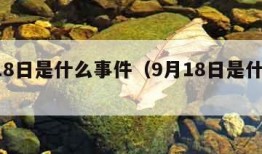 9月18日是什么事件（9月18日是什么事件?）